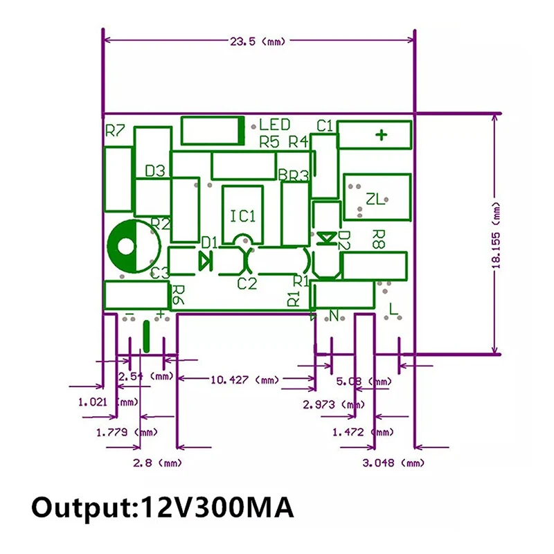 DC 5V 700mA, 12V 300mA 3.5W 절연형 스위칭 마이크로 파워 벅 컨버터 벅 모듈