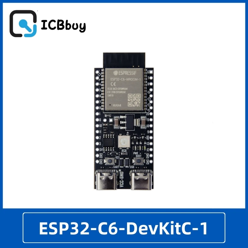 ESP32-C6 Core Board ESP32-C6-DevKitC-1 WIFI6 BLE Zigbee Ultra-low Power Consumption Compatible ESP32-WROOM Series Modules