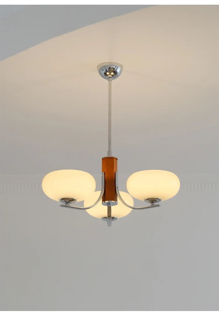 Description Picture 6 of itemVintage Glass Pendant Light Retro Wood Living Room LED Ceiling Chandelier Restaurant Dining Table Loft Hanging Light for Fixture