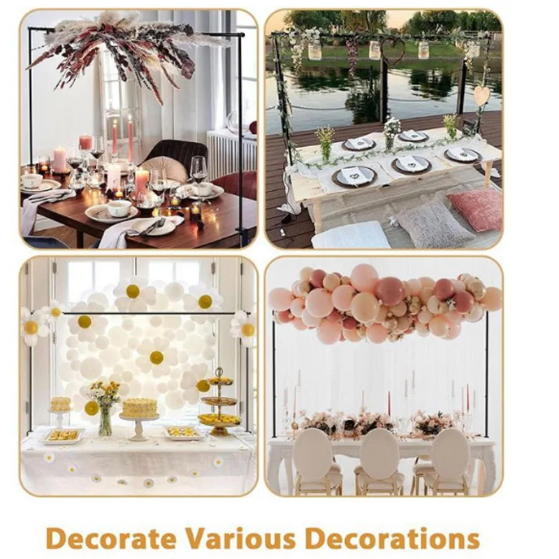 Over The Table Rod Stand with Clamps, Adjustable Table Arch Flower Arch Stand Balloon Flower Frame for Weddings