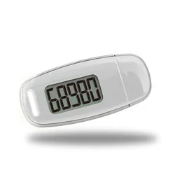 Advanced Fitness Tracker with 3D Pedometer, Clip, and Lanyard (White)