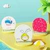 New children's high elasticity silicone professional swimming cap with cartoon print, various cute styles, soft and waterproof 1
