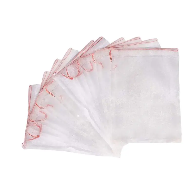 

Fruit Protection Bags 4x6 Inch 100PCS Mesh Pouches Set Garden Netting Bags With Drawstring For Fruit Trees Vegetable Tomatoes