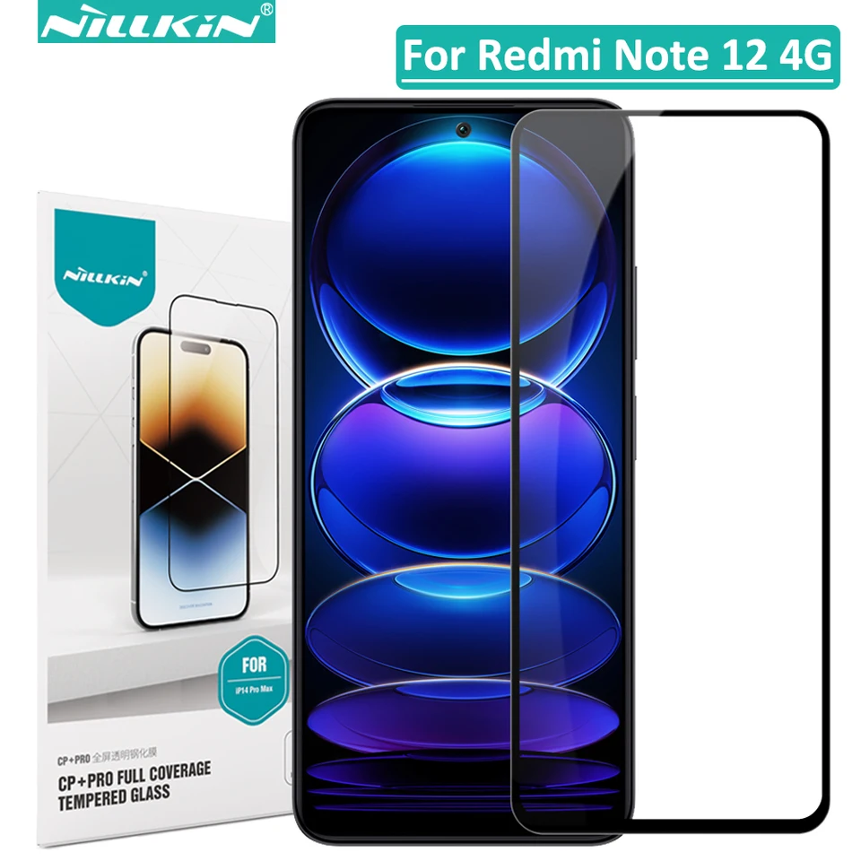 for Xiaomi Redmi 12 4G Tempered Glass Screen Protector Nillkin 9H Clear  Transparent Full Cover Coverage Safety Film on Redmi12 - AliExpress