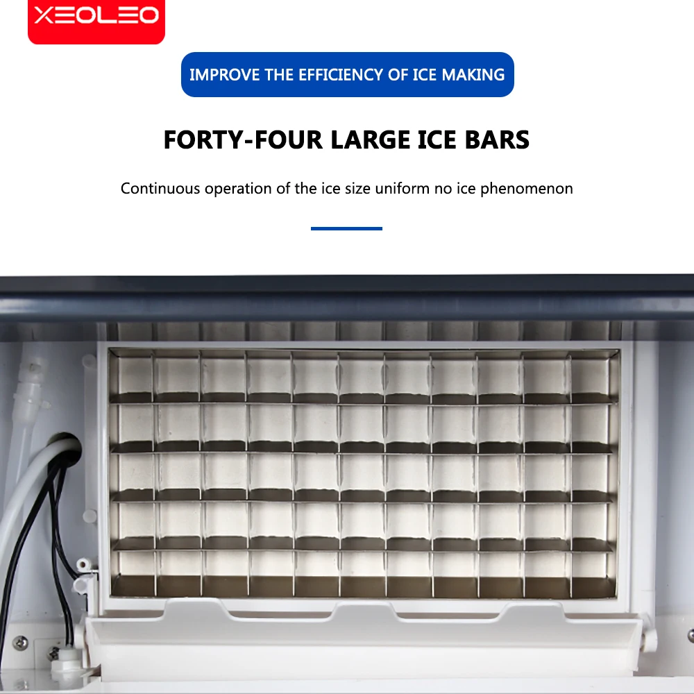 XEOLEO Automatic Ice Maker 15kg Storage Ice Making Machine Ice Maker Automatic Add Water 44 Pcs/18 Min For Lab/Coffee Shop 6