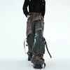 LUZHEN Jeans Men Detachable Splicing Design High End Streetwear Wide Leg Denim Trousers Personalized High End Pants 2025 LZ8202 2
