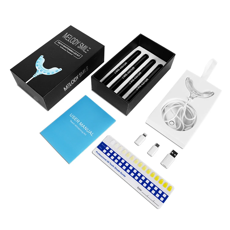 SKYLUN Private Label Teeth Whitening Kits Private Logo Led Light Non Peroxid Teeth Whiten Led Kit USB Mobile Phone Professional - AliExpress