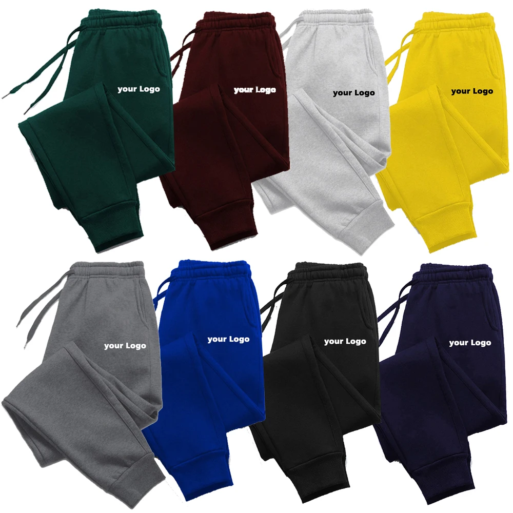 

Your Own Design Brand Logo/Picture Personalized Custom New Men Women Text DIY Casual Pants Sweatshirt Fleece Men Sports Pants