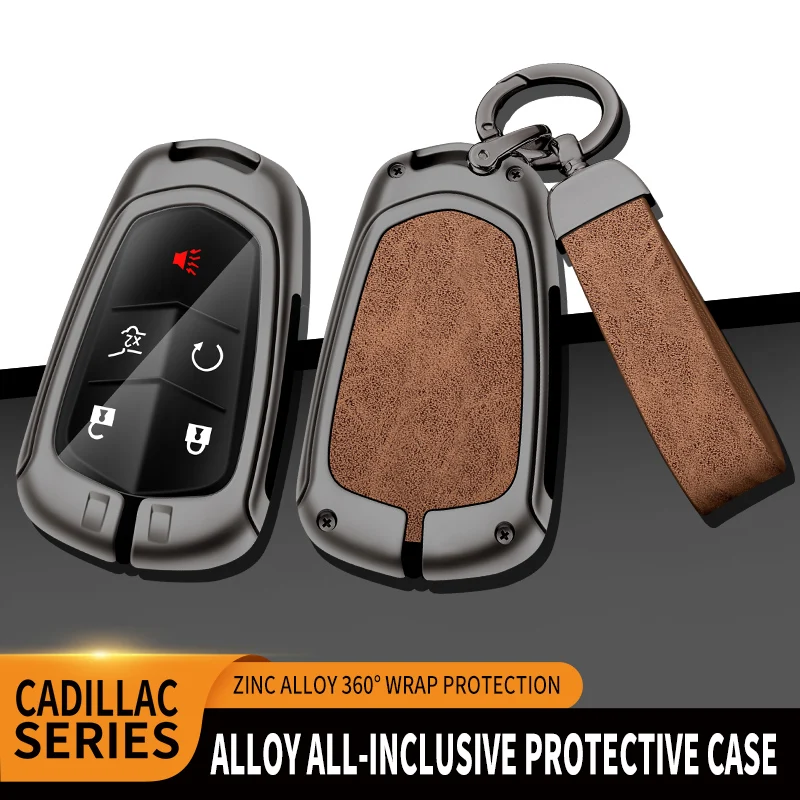 

Zinc Alloy Car Remote Key Case Cover Shell Fob For Cadillac CT5 CT6 ATS CTS Escalade ESV SRX STS For Cadillac XT5 XTS KeyChain