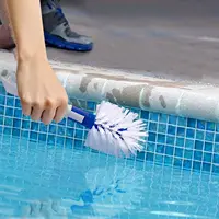 Kit complet de nettoyage de piscine 3 pièces, avec perche en aluminium à 5 sections, épuisette à feuilles et brosse de piscine, outils d'entretien professionnels 4