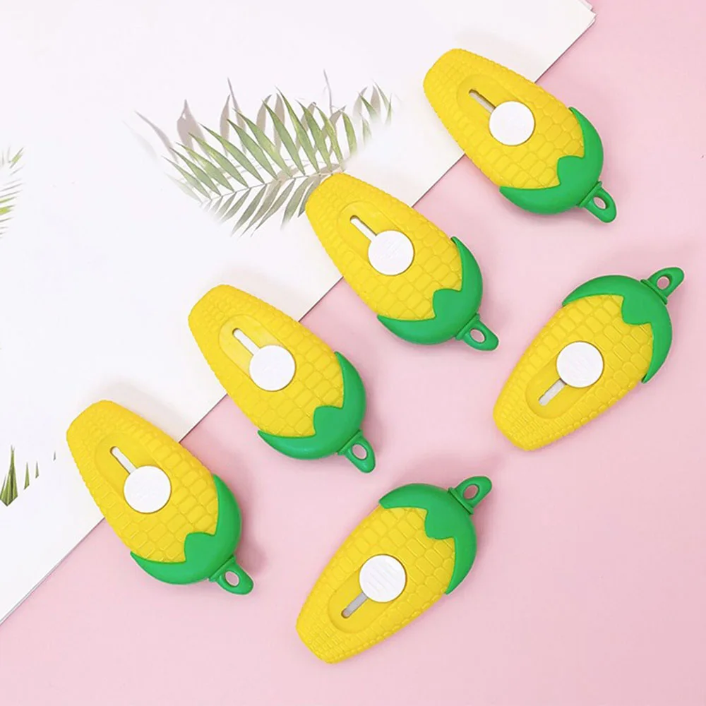 Cuter Mini Cartoon Maize Utility Box Cutter Letter Opener Art Paper Cutter Kawaii Stationery Knif 1/3/5Pcs