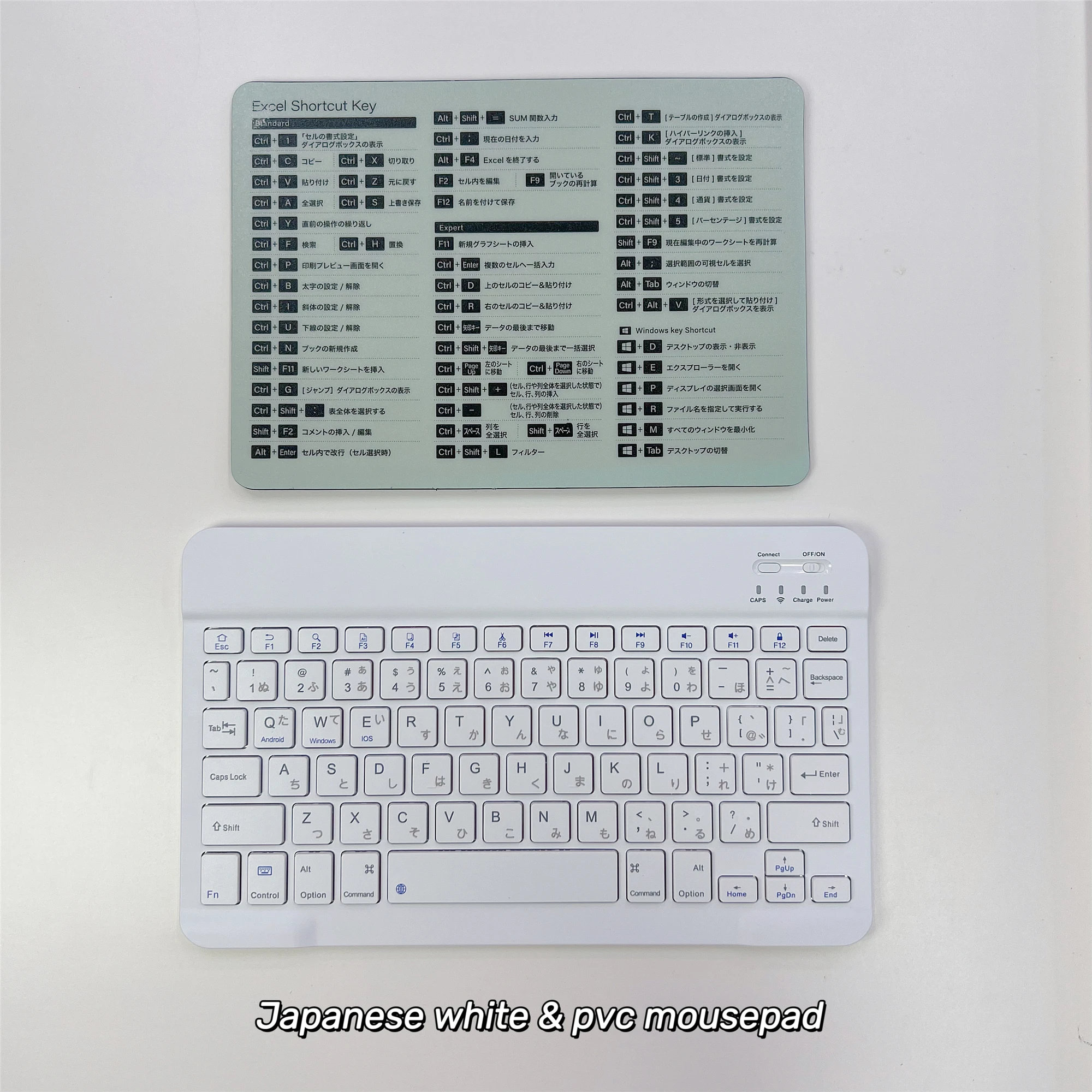Japanese language Ultra-Slim Bluetooth Keyboard Portable Mini Wireless Rechargeable for Apple iPad iPhone Japanese