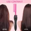 Electric Pink Hot Comb Professional Fast Heating Styling Comb Hair Straightener Portable Anti-Scald Straightening Press Comb 1