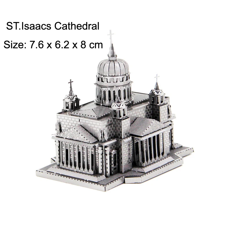 Rompecabezas metálico 3D del edificio Silver Building, modelo del edificio Malmo, modelo de rompecabezas cortado con lás