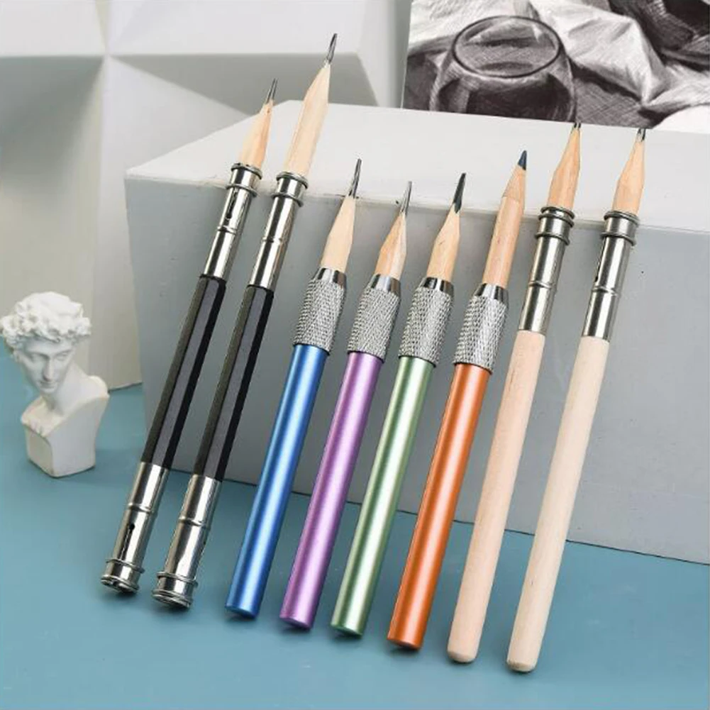 15 Pcs Portable Pencil Extenders Adjustable Pencil Extender Holder