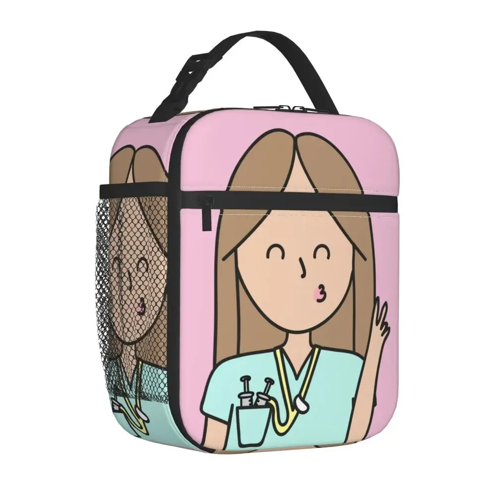 teens student school bookbag enfermera en apuros doctor nurse medicine daypack middle high college shoulder bag travel Enfermera En Apuros Doctor Nurse Medical Lunch Bag Women Thermal Cooler Insulated Lunch Boxes for Kids School Children