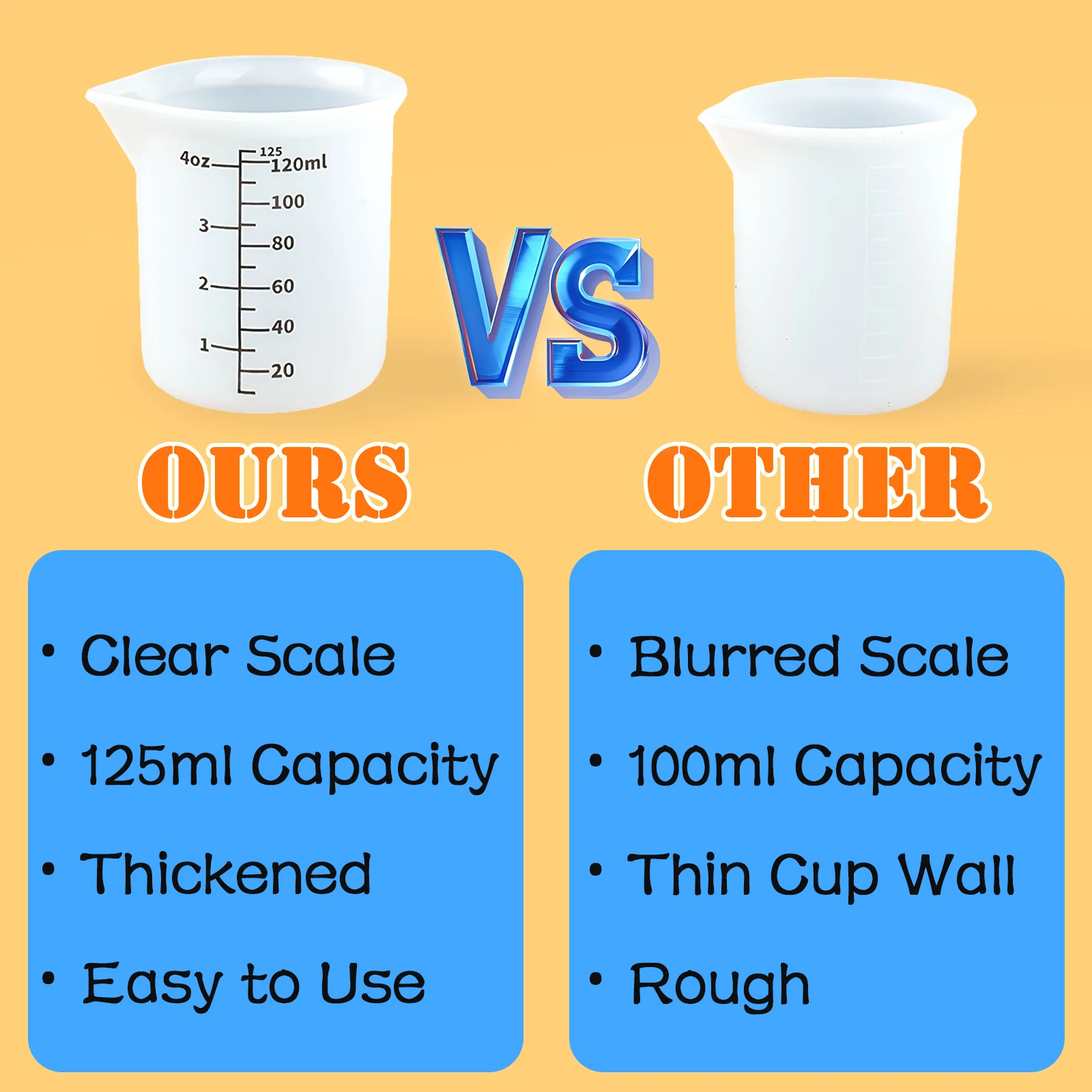 KyeeaDIY 10Pcs Silicone Measuring Cups | Small Resin Mixing Cups With Spout For Epoxy, Jewelry Making, Crafts