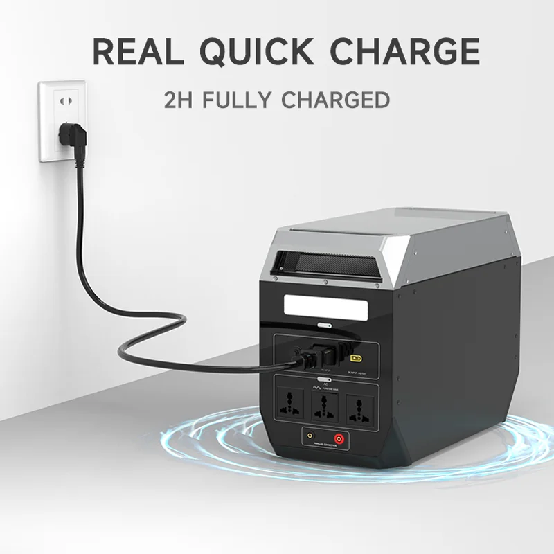 640000mAh 2000Wh 2000W LiFePO4 Battery 1200W/1000W Portable Power Station Genera