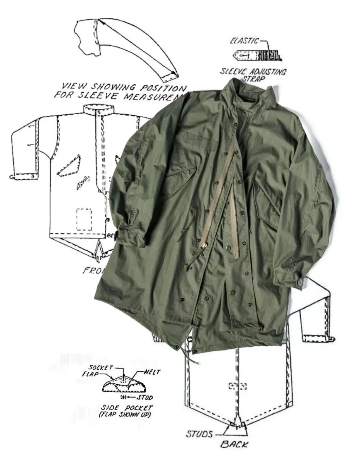 Rugged Bronson M-65 Fishtail Parka Shell Outdoor Water-Resistant Long Jacket Men 4