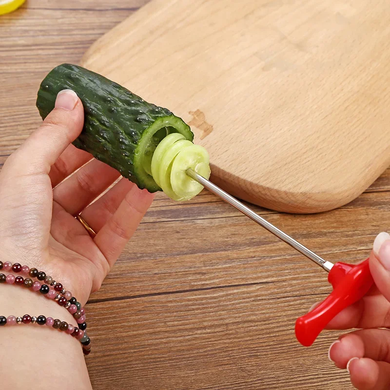 Description Picture 4 of itemPotato Spiral Cutter Manual Roller French Fry Cutter Making Twist Shredder Grater Kitchen Gadget Cooking Tools Vegetable Slicer