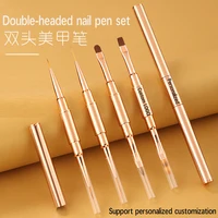 Nail Art Brush Personalized Manicure Tools Design Tip Painting Drawing Carving Dotting Pen FlatFan Liner Acrylic Gel Custom Logo 1
