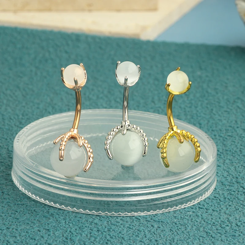 14G Belly Button Rings Dangle Cute Gold Plated Snake Evil Eye Heart Clear CZ Butterfly Belly Button Rings for Women Belly