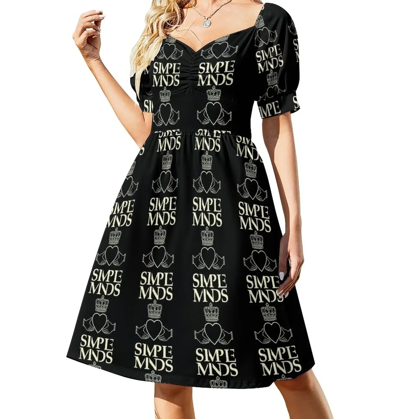 thumbnail image 1 of Jim Promised You A Miracle Vestido de manga corta vestidos de mujer para ocasis especiales vestido de fiesta mujer elegante de lujo, 1 of 7