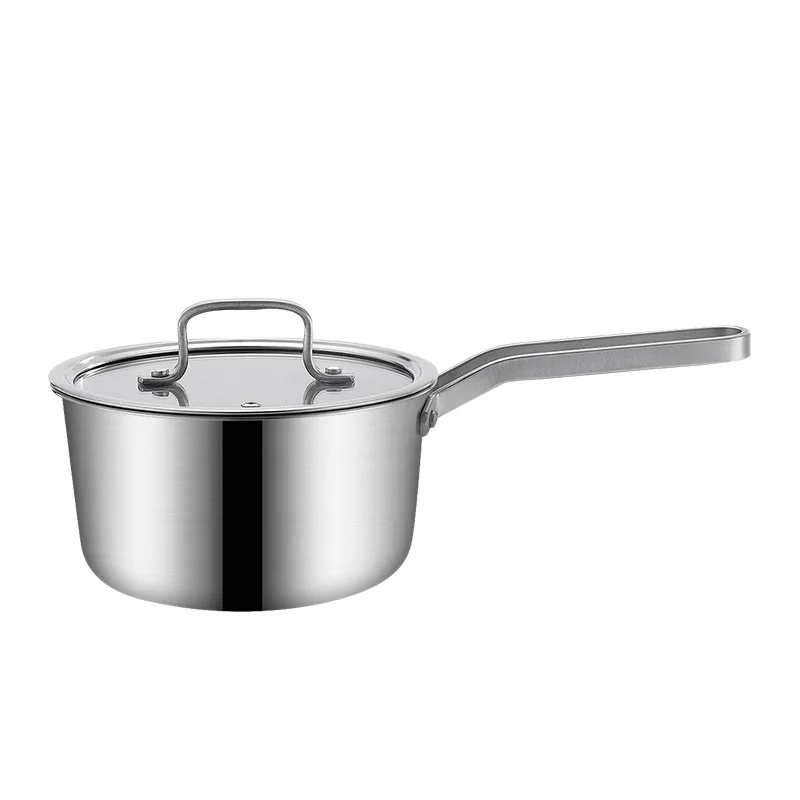 

Soup Pot Milk Pot 304 Stainless Steel Milk Pan 5 Layers Steel One Piece Die-casting Suitable for Baby Supplement Pot Steamer