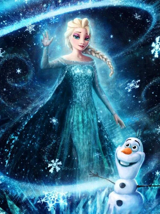 5D Diy Diamond Painting Disney Frozen Elsa Princess Embroidery Full Drill Cartoon Mosaic Cross Stitch Handmade Crafts Girl Gifts 