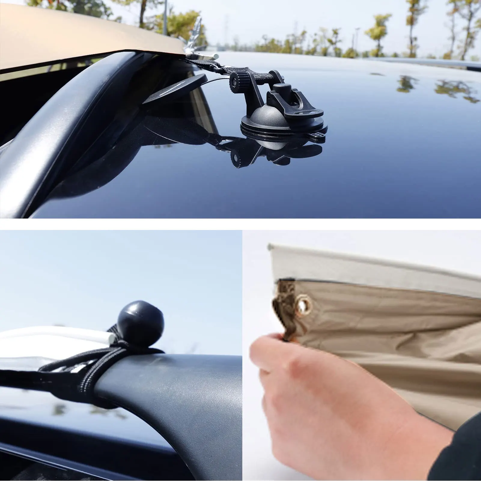 Car Awning Waterproofing UV50+  Multipurpose Portable Awning Canopy for SUV Camping Truck Portable Car Awning