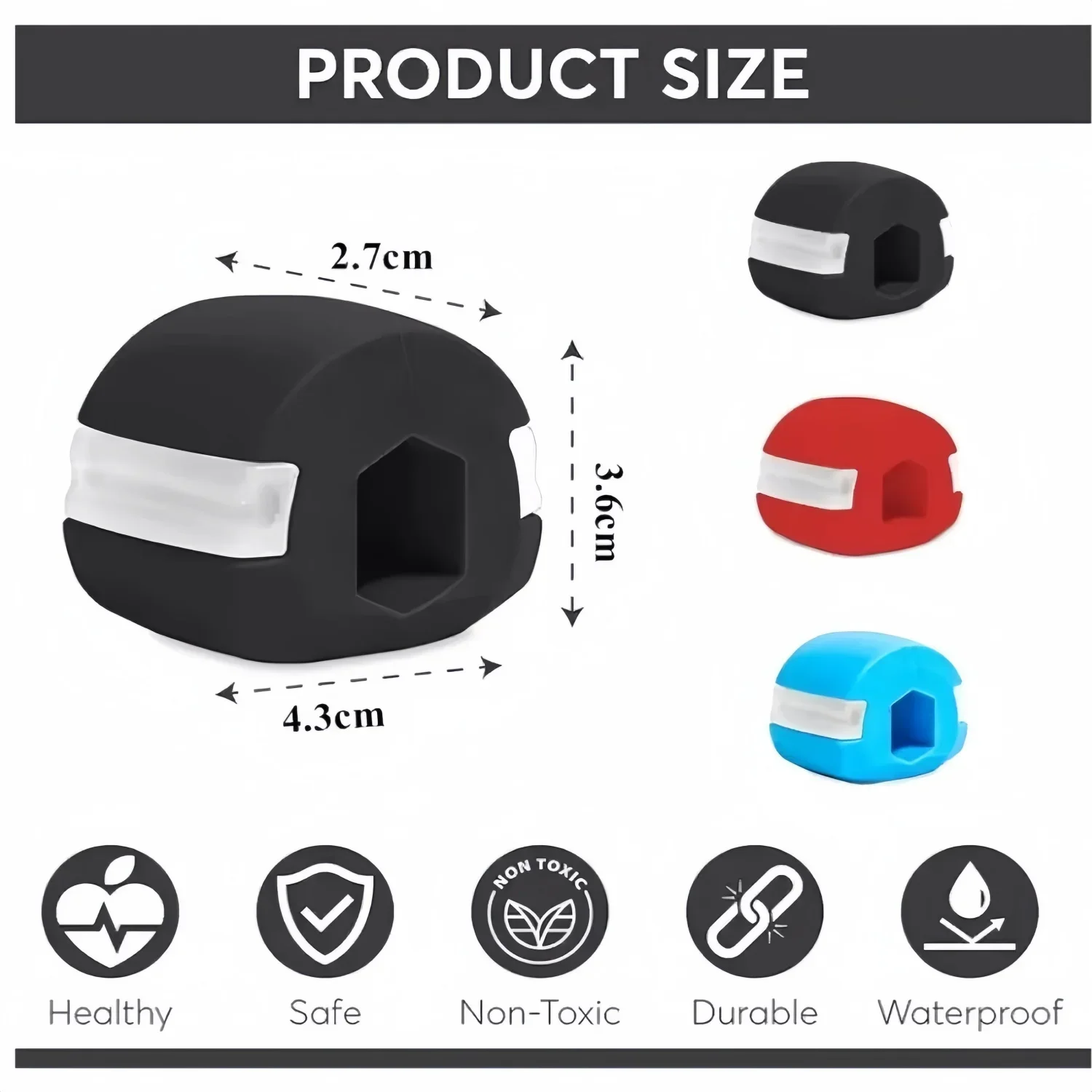 Jaw Exerciser Fitness Face Masseter Double Chin Remover Food Grade Silicone Ball Facial Muscles Trainer V Face Lifting Machine