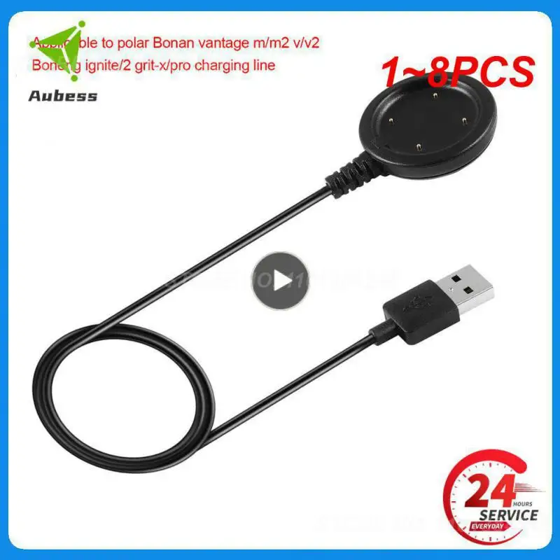 

1 ~ 8 шт. 1 м зарядный кабель 5 в 1 А, USB-кабель для зарядки умных часов, аксессуары, зарядный кабель для Polar Ignite/Ignite 2/Grit