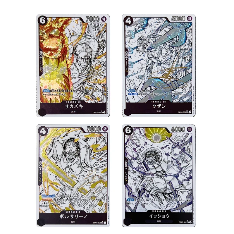 

Diy One Piece Admiral Borsalino Issho Sakazuki Kuzan Anime Homemade Card Cartoon Bronzing Collection Flash Card Christmas Gift