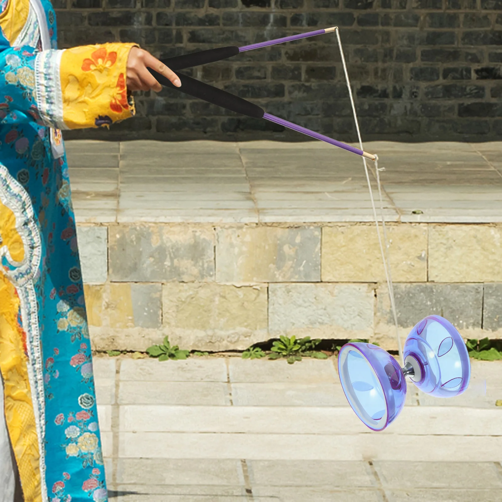 Double Head Diabolo One Way Bearing Plastic YoYo Toy Kids Elderly Diabolo Juggling Yoyo Diabolos Chinese YoYo Hobby