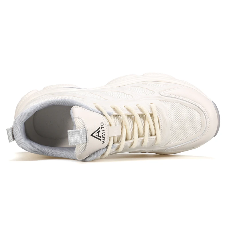 HUMTTO Running Shoes for Women Flat Ladies Platform Sneakers Woman Luxury Designer Fashion Casual Winter White Pink Womens Shoes
