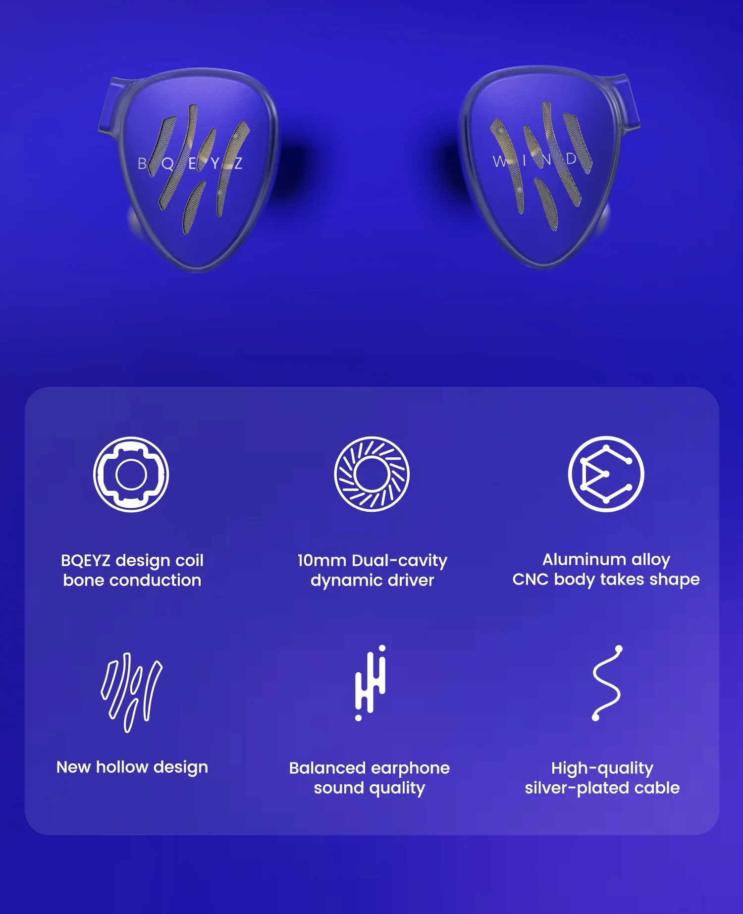 BQEYZ Weather Series WIND Coil Bone Conduction Dynamic Driver 