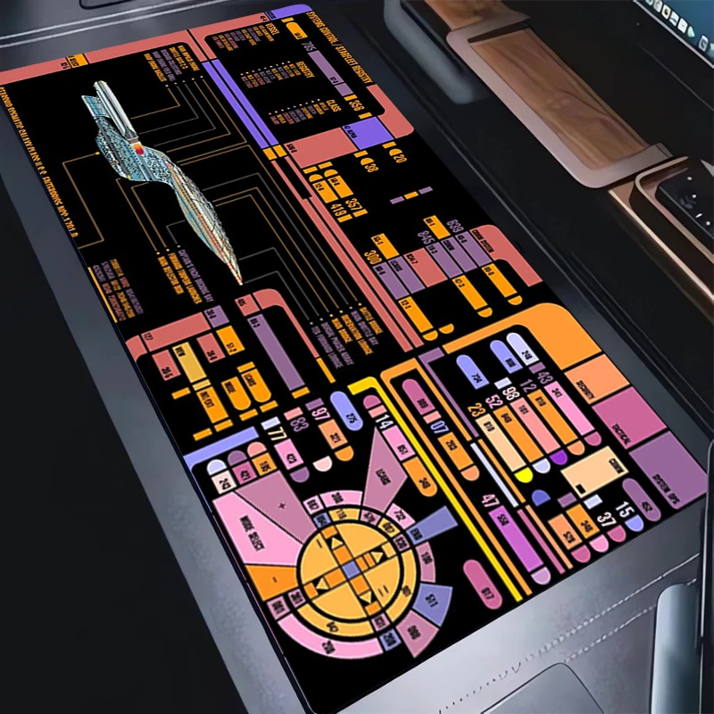 Black Mouse Pad Star Trek Laptop Offices Mousepad Desktop Decor Extended Pads Pc Keyboard Mice Mat Large Gamer Table Mat Playmat 6
