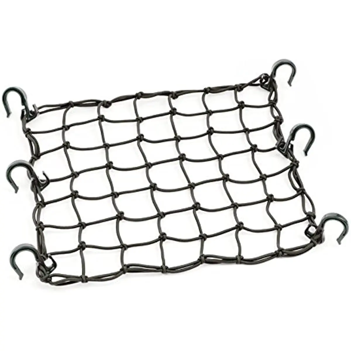 Motorcycle Cargo Net 15"x15" Cargo Net with 6 Adjustable Hook Stretch to 30"x30" Latex Bungee Material For Motorcycle