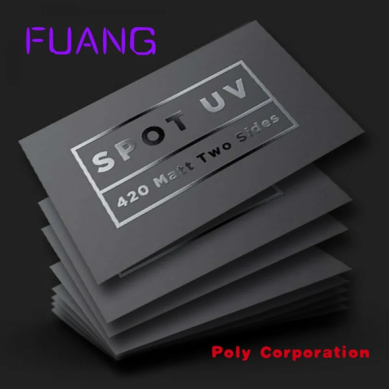 1000 Pcs High quality 2 Sided Printing One Side Spot UV 300 Gsm Paper  Business Card Printing