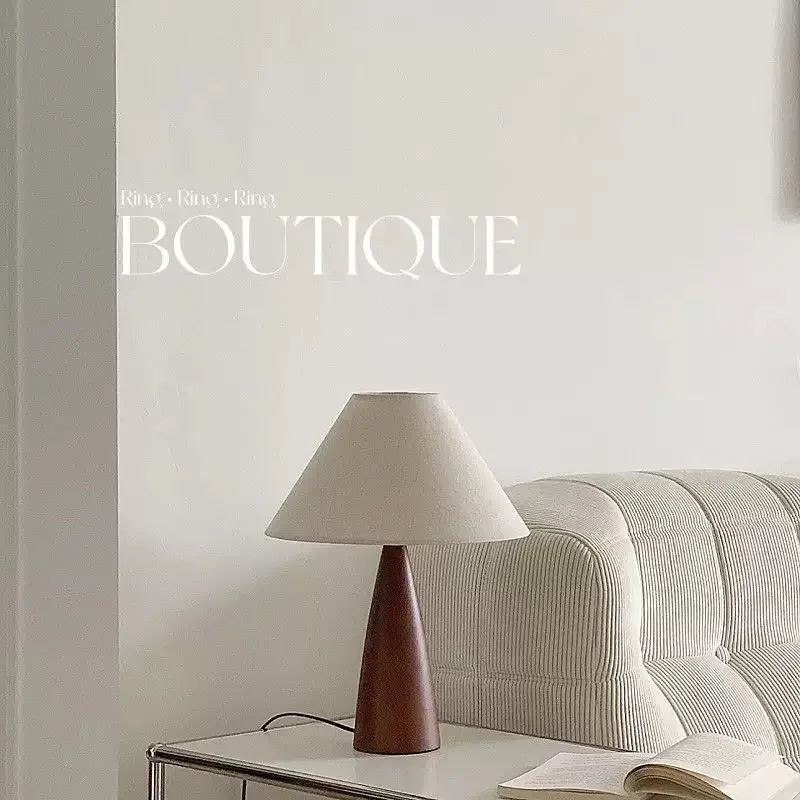 Retro Solid Wood Fabric Lamp