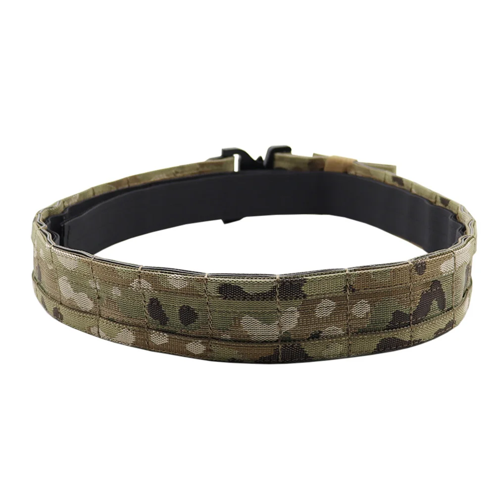 VULPO 2 Inch Tactical Ronin Style Belt Two Layer Quick Release Metal Buckle Belt Molle Waist Belt Hunting Airsoft Combat Belt