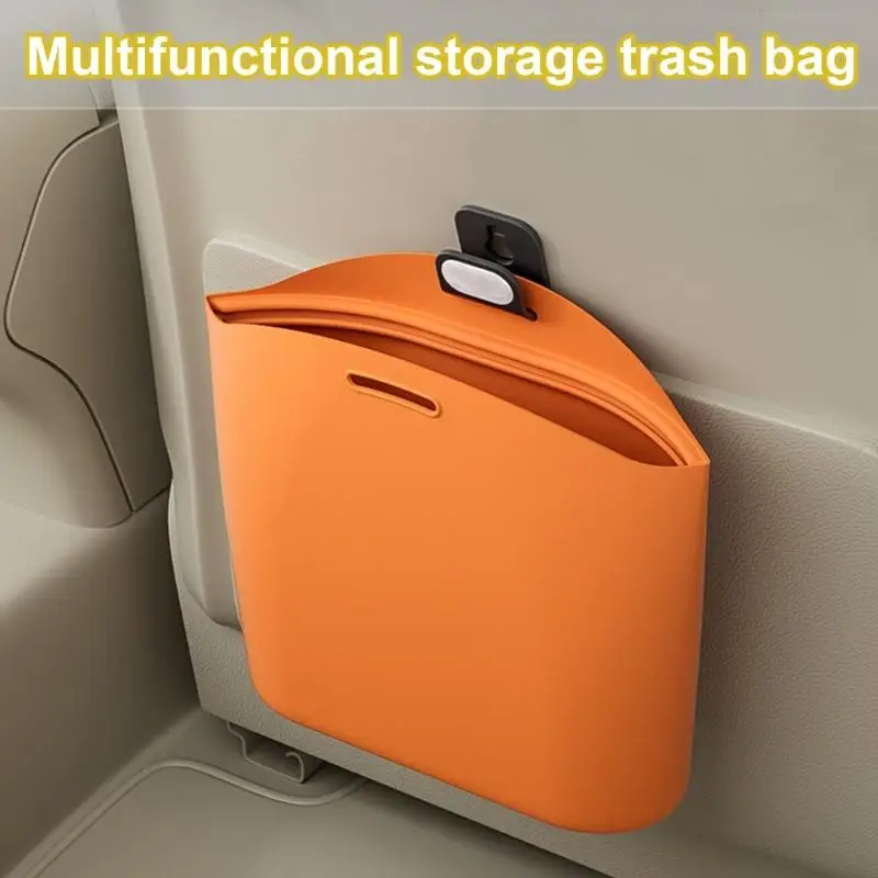 Foldable Car Organizers for Waste Management, Hangable Silicone Trash Receptacle F0I5