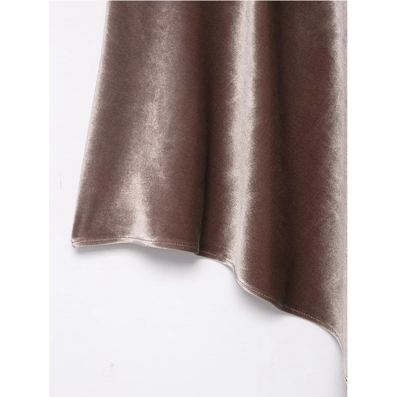 Women's Top 2025 Autumn New Style Asymmetry Velvet Halter Neck Backless Tie Top Sexy Fashion Versatile and Stylish Short Tops