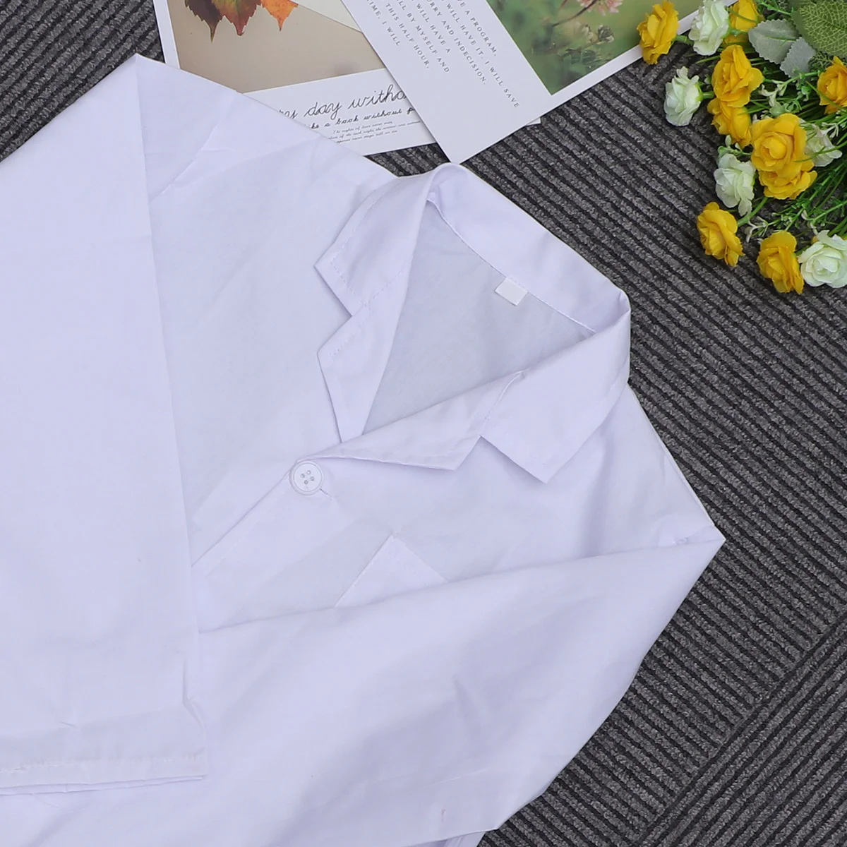 Kids White Coats Children Experimental Lab Gown Doctor Cosplay Uniform Costume Props Kids Lab Coat Boys Girls Thin Cotton Non