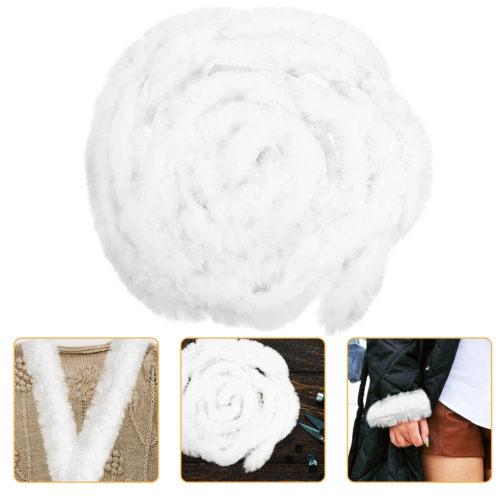 

1 Roll Faux Fur Trim Faux Fur Ribbon Traditional Chinese Garment Decoration
