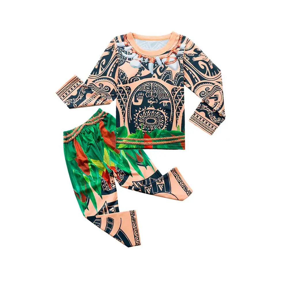 Kids Cosplay Costume Boys Moana Maui Tattoo Cosplay Outfits Set