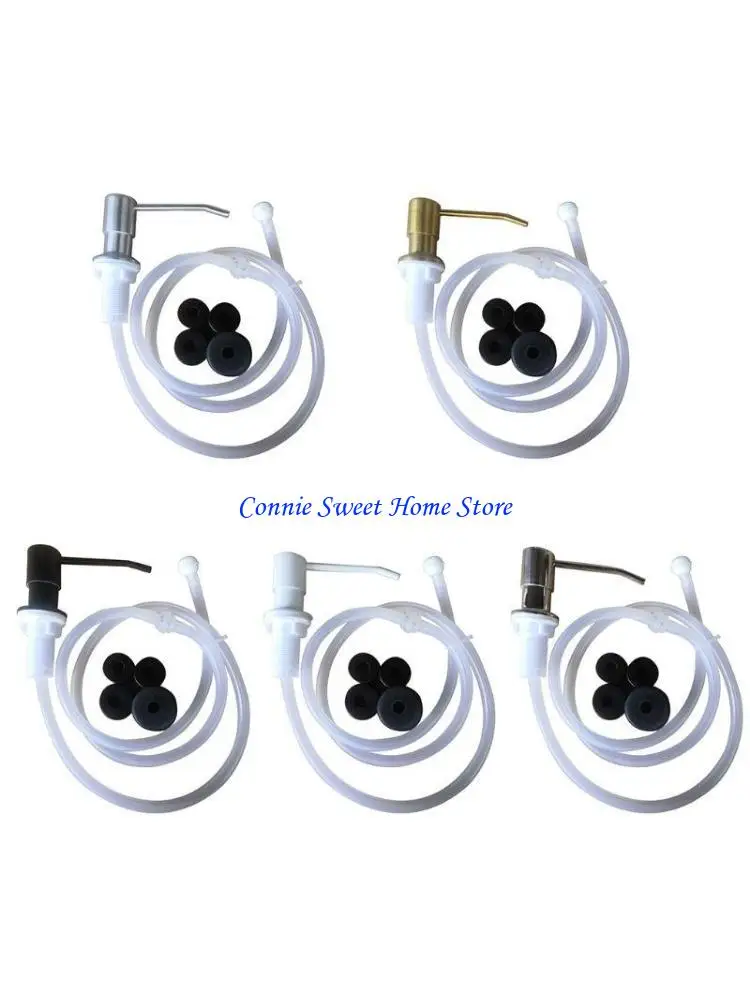 LXAF ปั๊มจ่ายสบู่สแตนเลสสำหรับหัวพร้อมชุดท่อต่อซิลิโคน 1