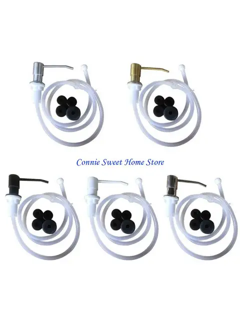 LXAF ปั๊มจ่ายสบู่สแตนเลสสำหรับหัวพร้อมชุดท่อต่อซิลิโคน 1