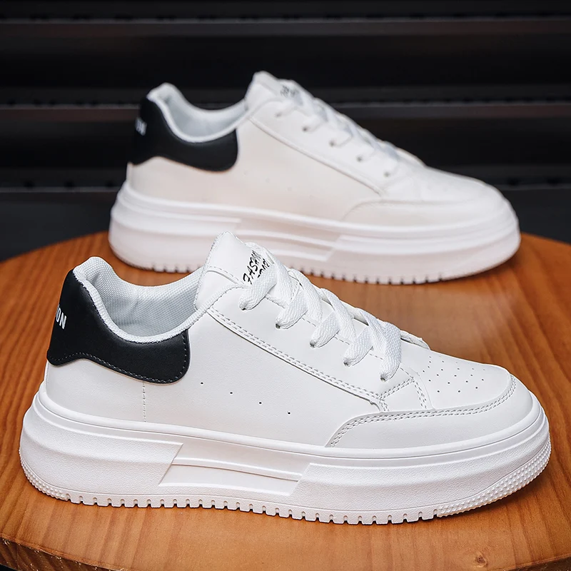 

Autumn New Thick Sole Heightening Men's Vulcanized Shoes Casual All-match White Shoes Sneakers