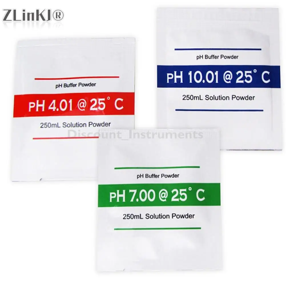 PH Buffer Solution Powder 3 Bags/set for PH Test Meter Measure Calibration Point 4.01 7.00 10.01 ph meter calibration powder ph calibration solution ph calibration powder